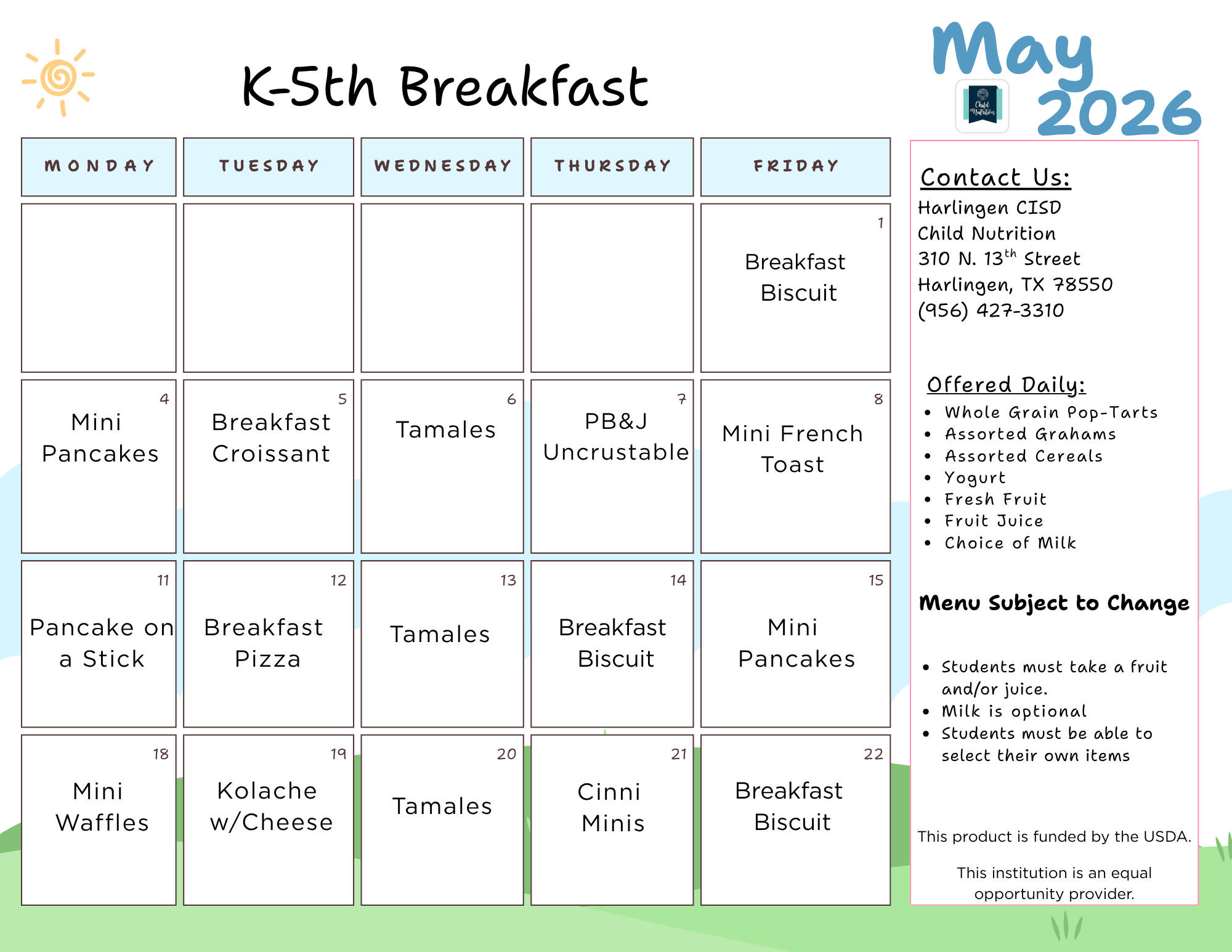Kinder-5th Elementary Breakfast